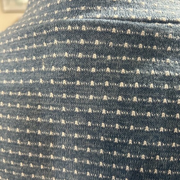 Madewell Blue Textured Mock Neck Knit Top — XL — Soft Stretchy Long Sleeve - Picture 7 of 7